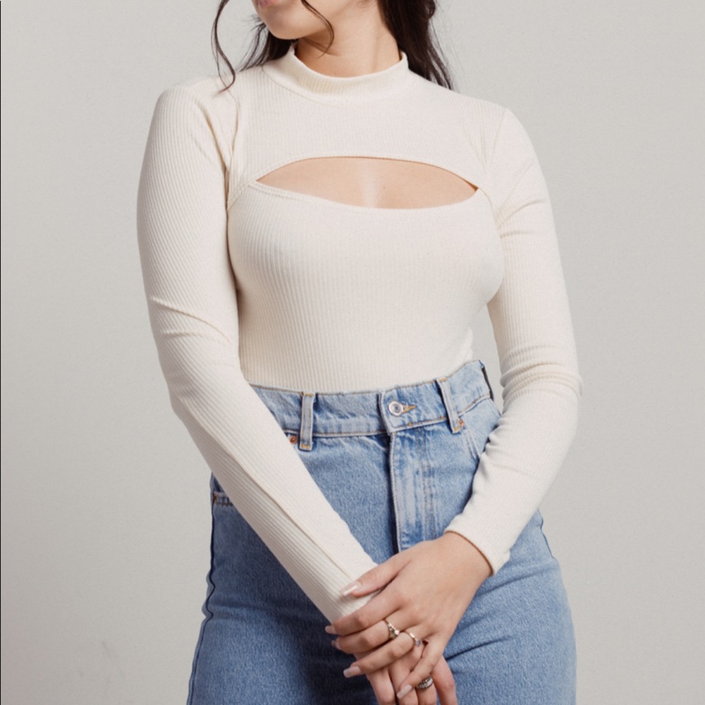 Ribbed cut out bodysuit